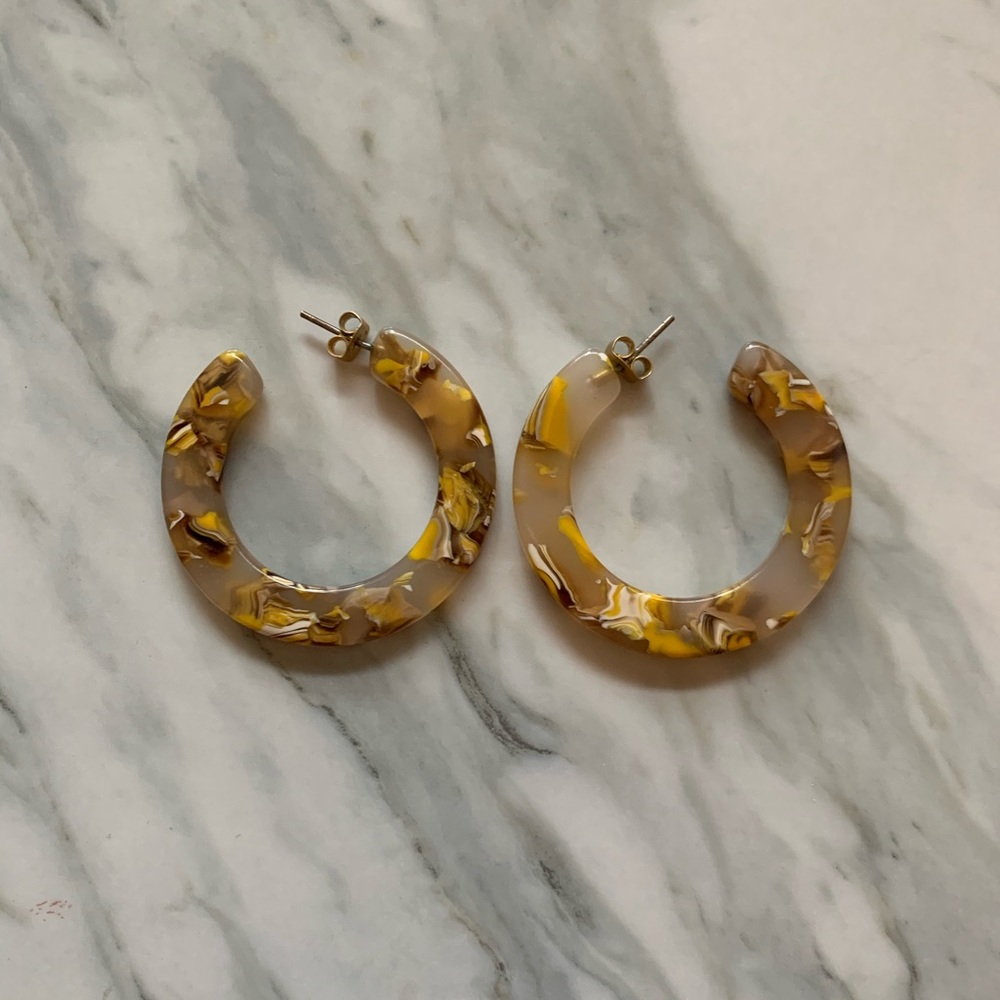 Madewell acetate hoop earrings